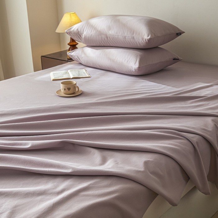 91家纺网 家纺一手货源 找家纺 涵宸家纺 2024新款全棉磨毛四件套纯厚系列-单床单 a星空紫