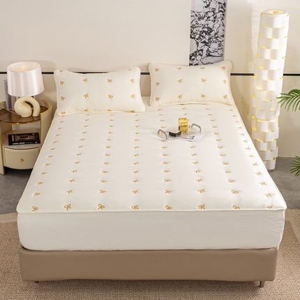 91家纺网 家纺一手货源 找家纺 （总）米柳家纺 2024新款水洗棉大豆夹棉床笠