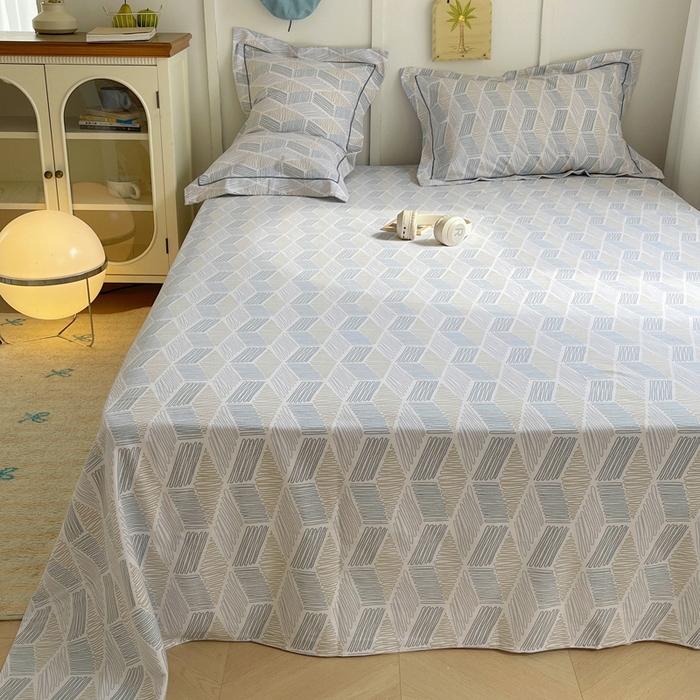 91家纺网 家纺一手货源 找家纺 XIWEN-希文家纺 2024新款全棉磨毛印花单品系列-单床单 艾伦