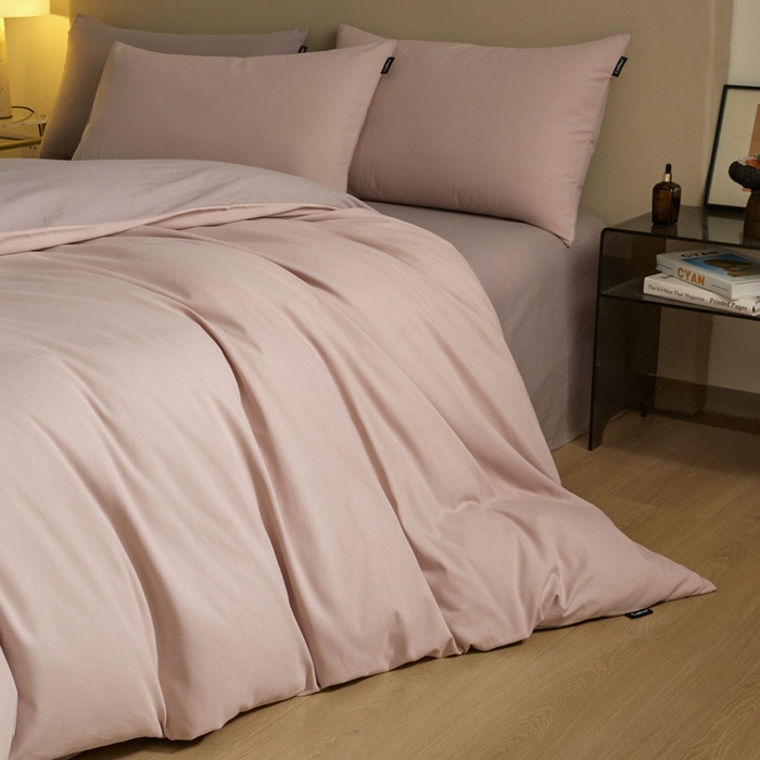 91家纺网 家纺一手货源 找家纺 涵宸家纺 2024新款全棉磨毛四件套纯厚系列（轻）-四件套 纯厚（青紫+星空紫）