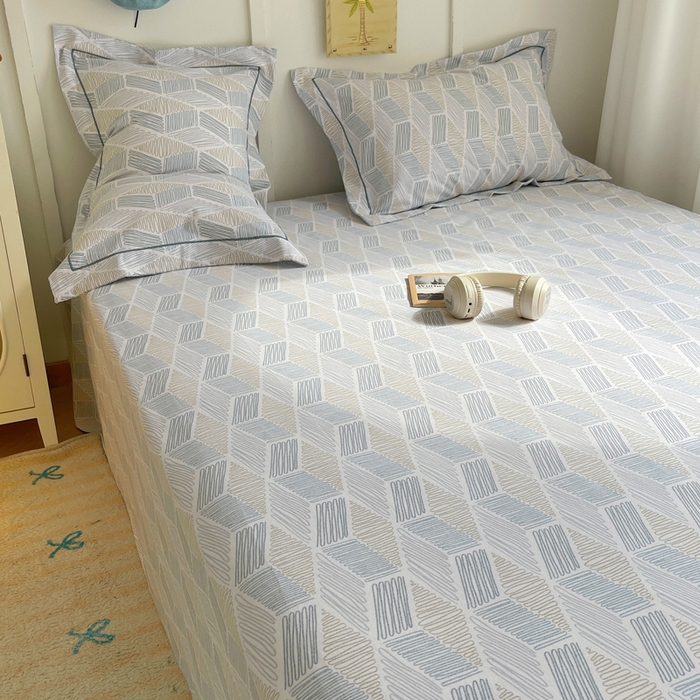 91家纺网 家纺一手货源 找家纺 XIWEN-希文家纺 2024新款全棉磨毛印花单品系列-单床单 艾伦