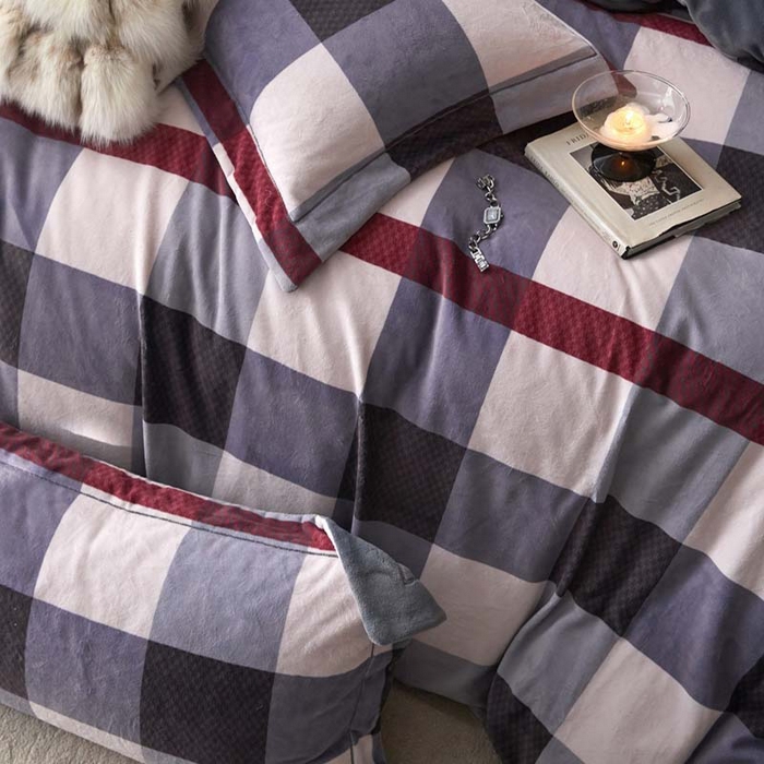 91家纺网 家纺一手货源 找家纺 金奇达家纺 2024秋冬新品保暖加厚绒类热氧™绒绒四件套-【格里克】（全网控价{折后券后}不低于258元） 宝丽格