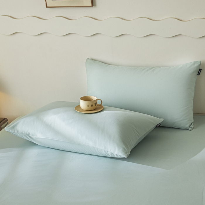 91家纺网 家纺一手货源 找家纺 涵宸家纺 2024新款全棉磨毛四件套纯厚系列-单枕套 a爱琴海