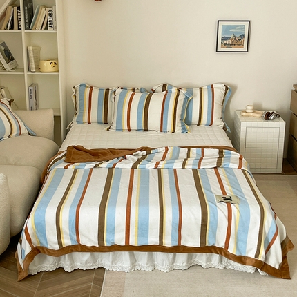 91家纺网 家纺一手货源 找家纺 寐居家纺 2024新款a类牛奶绒多功能毛毯 毛毯-晚风