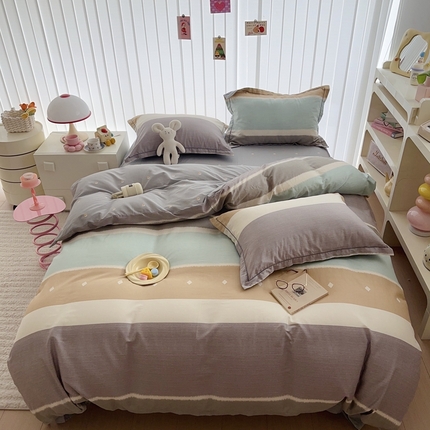 91家纺网 家纺一手货源 找家纺 （总）于果 2024新款13070全棉印花四件套