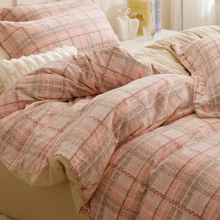 91家纺网 家纺一手货源 找家纺 （总）金奇达家纺 2024秋冬新品保暖加厚绒类热氧™绒绒四件套-【安格拉】（全网控价{折后券后}不低于258元）