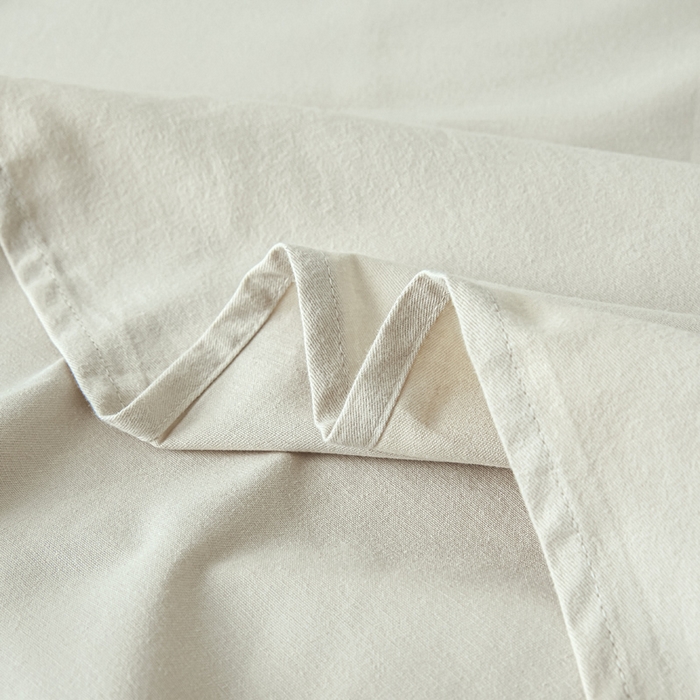 91家纺网 家纺一手货源 找家纺 涵宸家纺 2024新款全棉磨毛四件套纯厚系列-单床单 a奶白