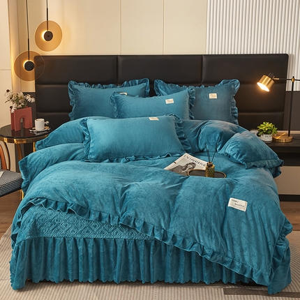 91家纺网 家纺一手货源 找家纺 （总）美之润家纺 2025新款纯色牛奶绒床盖四件套床盖三件套单被套