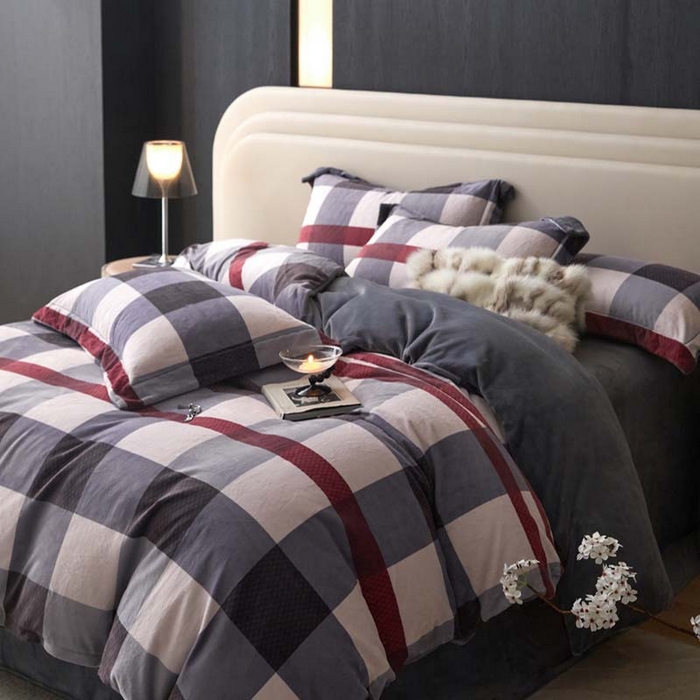 91家纺网 家纺一手货源 找家纺 金奇达家纺 2024秋冬新品保暖加厚绒类热氧™绒绒四件套-【格里克】（全网控价{折后券后}不低于258元） 宝丽格