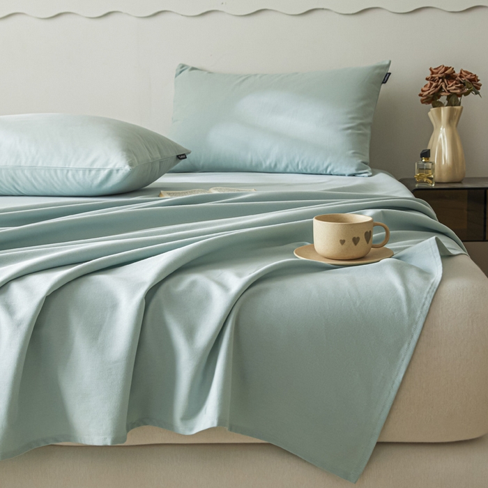 91家纺网 家纺一手货源 找家纺 （总）涵宸家纺 2024新款全棉磨毛四件套纯厚系列-单床单