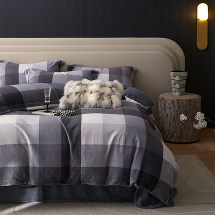 金奇达家纺 2024秋冬新品保暖加厚绒类热氧™绒绒四件套-【格里克】（全网控价{折后券后}不低于258元） 曼森