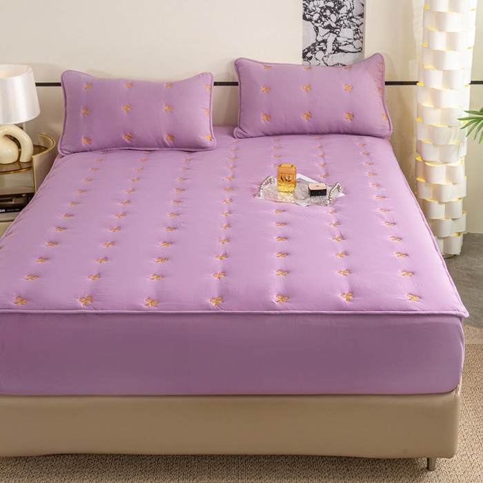 91家纺网 家纺一手货源 找家纺 （总）米柳家纺 2024新款水洗棉大豆夹棉床笠