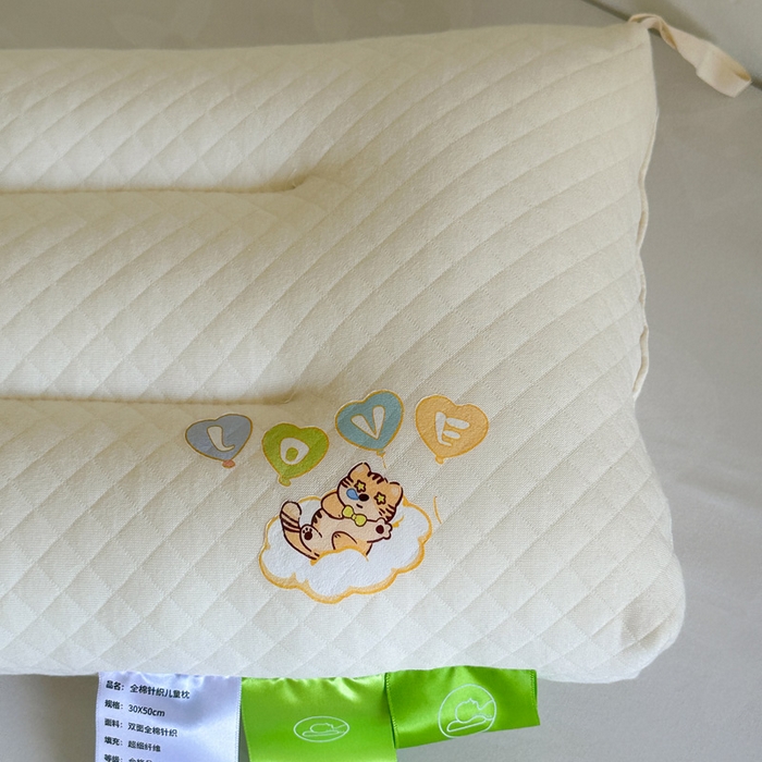 91家纺网 家纺一手货源 找家纺 （总）伟邦枕芯 2024新款双面全棉针织儿童护颈枕枕头枕芯