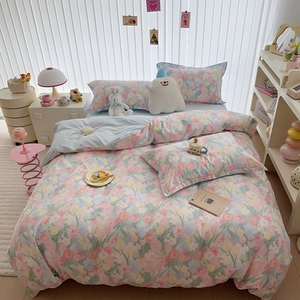 91家纺网 家纺一手货源 找家纺 （总）于果 2024新款13070全棉印花四件套