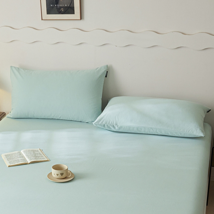 91家纺网 家纺一手货源 找家纺 涵宸家纺 2024新款全棉磨毛四件套纯厚系列-单枕套 a爱琴海