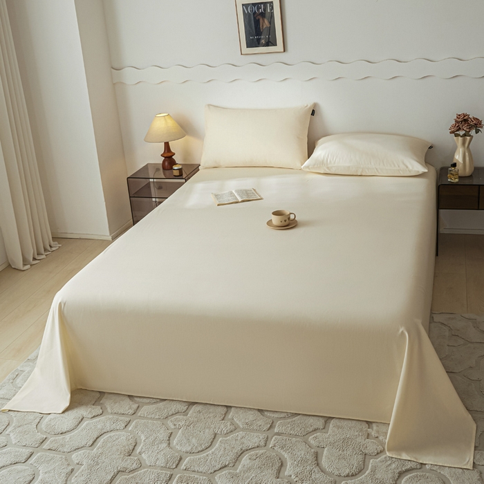 91家纺网 家纺一手货源 找家纺 涵宸家纺 2024新款全棉磨毛四件套纯厚系列-单床单 a奶茶色