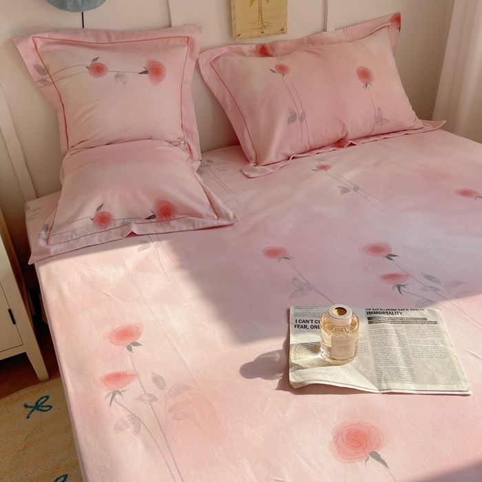 91家纺网 家纺一手货源 找家纺 XIWEN-希文家纺 2024新款全棉磨毛印花单品系列-单床单 爱意随风