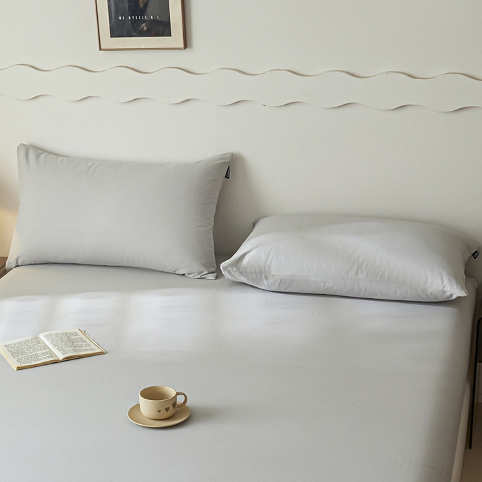 91家纺网 家纺一手货源 找家纺 涵宸家纺 2024新款全棉磨毛四件套纯厚系列-单枕套 a兰灰