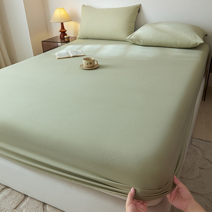 91家纺网 家纺一手货源 找家纺 （总）涵宸家纺 2024新款全棉磨毛四件套纯厚系列-单床笠