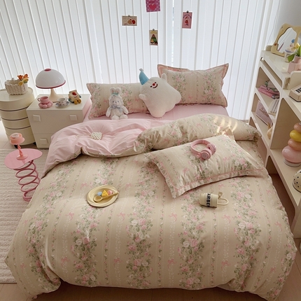 91家纺网 家纺一手货源 找家纺 （总）于果 2024新款13070全棉印花四件套