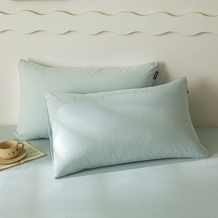 91家纺网 家纺一手货源 找家纺 涵宸家纺 2024新款全棉磨毛四件套纯厚系列-单枕套 a爱琴海