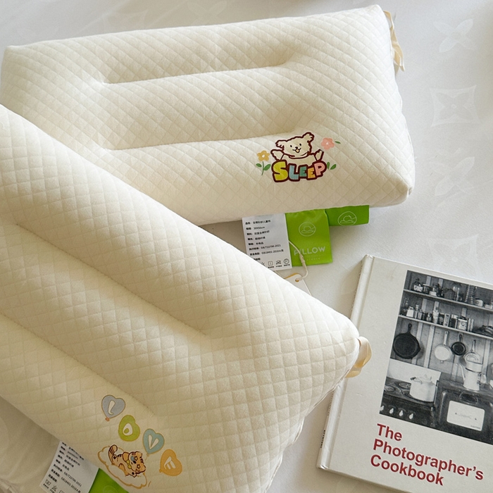 91家纺网 家纺一手货源 找家纺 （总）伟邦枕芯 2024新款双面全棉针织儿童护颈枕枕头枕芯