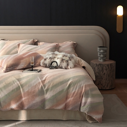 金奇达家纺 2024秋冬新品保暖加厚绒类热氧™绒绒四件套-【格里克】（全网控价{折后券后}不低于258元） 极光