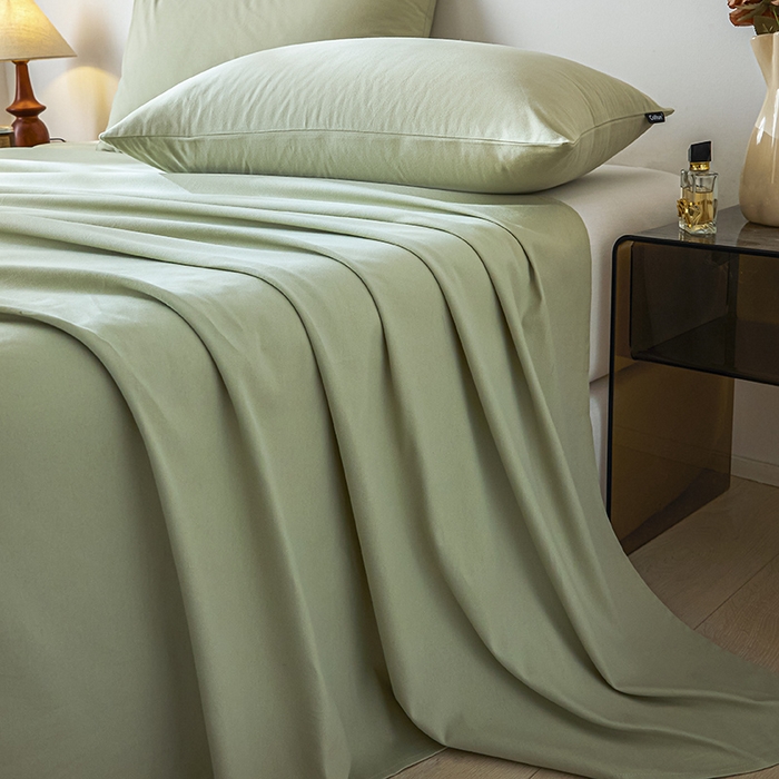 91家纺网 家纺一手货源 找家纺 涵宸家纺 2024新款全棉磨毛四件套纯厚系列-单床单 a古今绿