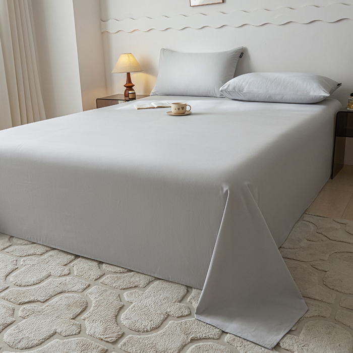 91家纺网 家纺一手货源 找家纺 涵宸家纺 2024新款全棉磨毛四件套纯厚系列-单床单 a兰灰