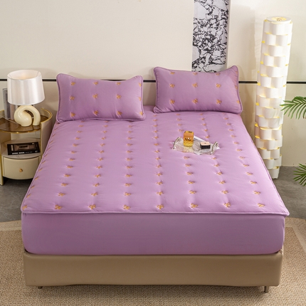 91家纺网 家纺一手货源 找家纺 （总）米柳家纺 2024新款水洗棉大豆夹棉床笠