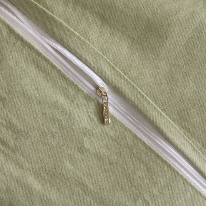 91家纺网 家纺一手货源 找家纺 涵宸家纺 2024新款全棉磨毛四件套纯厚系列（轻）-四件套 纯厚（奶白+绿）