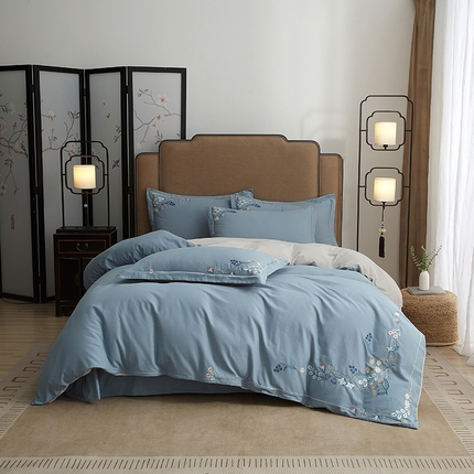 91家纺网 家纺一手货源 找家纺 （总）金纱玉纺家纺 2024新款百分之百全棉新款轻奢刺绣四件套