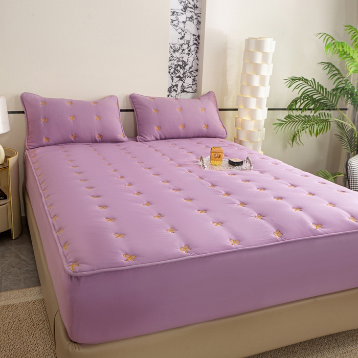 91家纺网 家纺一手货源 找家纺 （总）米柳家纺 2024新款水洗棉大豆夹棉床笠