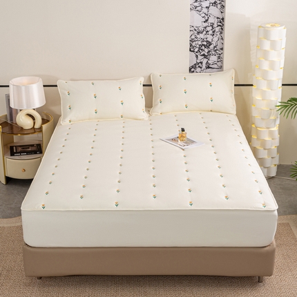 91家纺网 家纺一手货源 找家纺 （总）米柳家纺 2024新款水洗棉大豆夹棉床笠