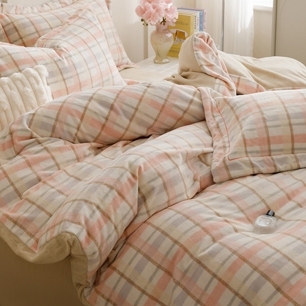 91家纺网 家纺一手货源 找家纺 （总）金奇达家纺 2024秋冬新品保暖加厚绒类热氧™绒绒四件套-【安格拉】（全网控价{折后券后}不低于258元）