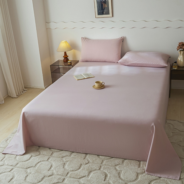 91家纺网 家纺一手货源 找家纺 涵宸家纺 2024新款全棉磨毛四件套纯厚系列-单床单 a青紫