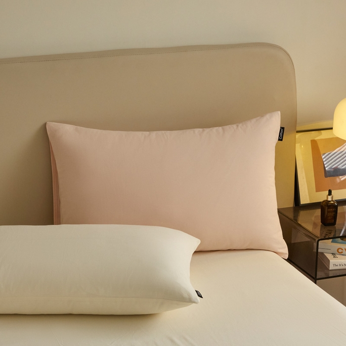 91家纺网 家纺一手货源 找家纺 涵宸家纺 2024新款全棉磨毛四件套纯厚系列（轻）-四件套 纯厚（樱花粉+奶白）