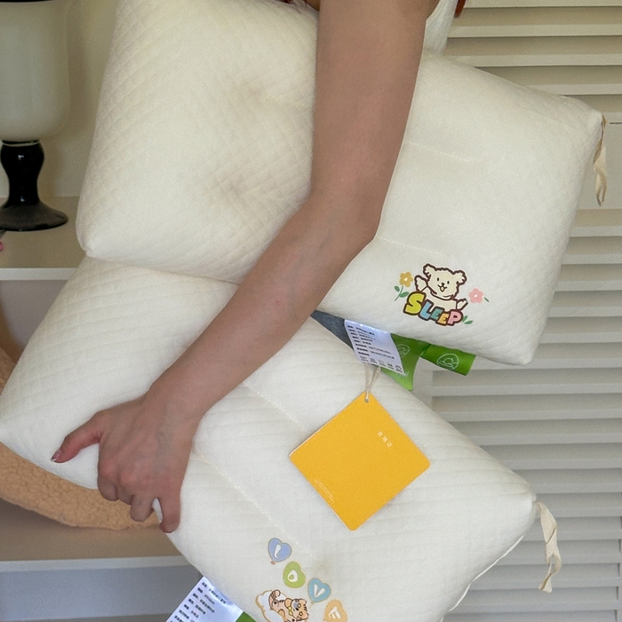 91家纺网 家纺一手货源 找家纺 （总）伟邦枕芯 2024新款双面全棉针织儿童护颈枕枕头枕芯