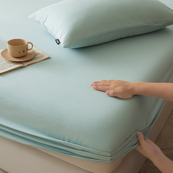 91家纺网 家纺一手货源 找家纺 （总）涵宸家纺 2024新款全棉磨毛四件套纯厚系列-单床笠