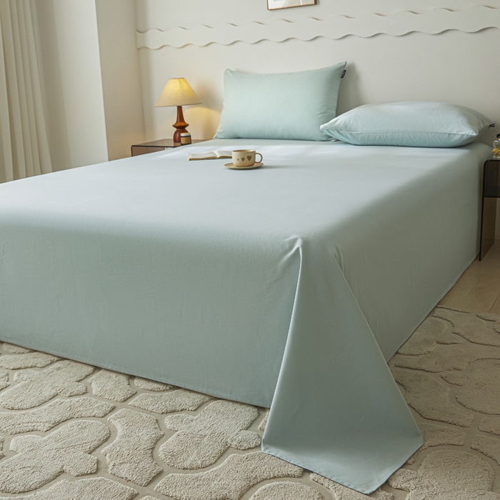 91家纺网 家纺一手货源 找家纺 涵宸家纺 2024新款全棉磨毛四件套纯厚系列-单床单 a爱琴海