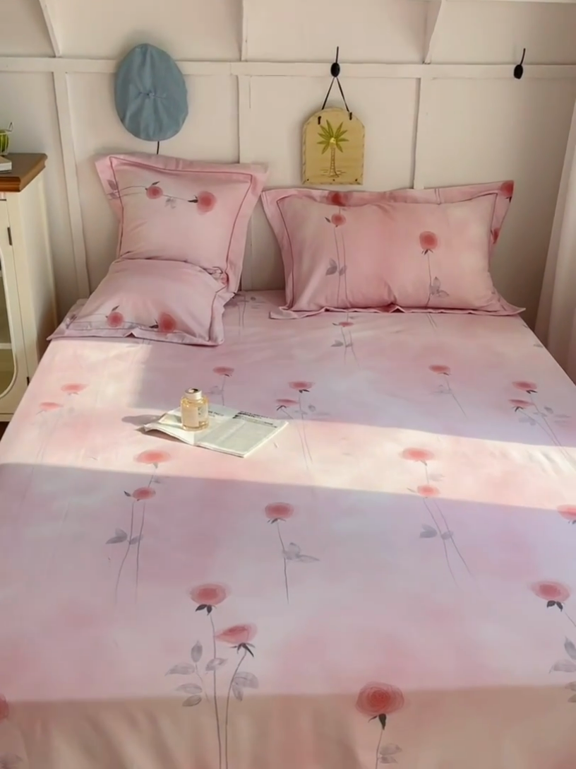 91家纺网 家纺一手货源 找家纺 XIWEN-希文家纺 2024新款全棉磨毛印花单品系列-单床单 爱意随风