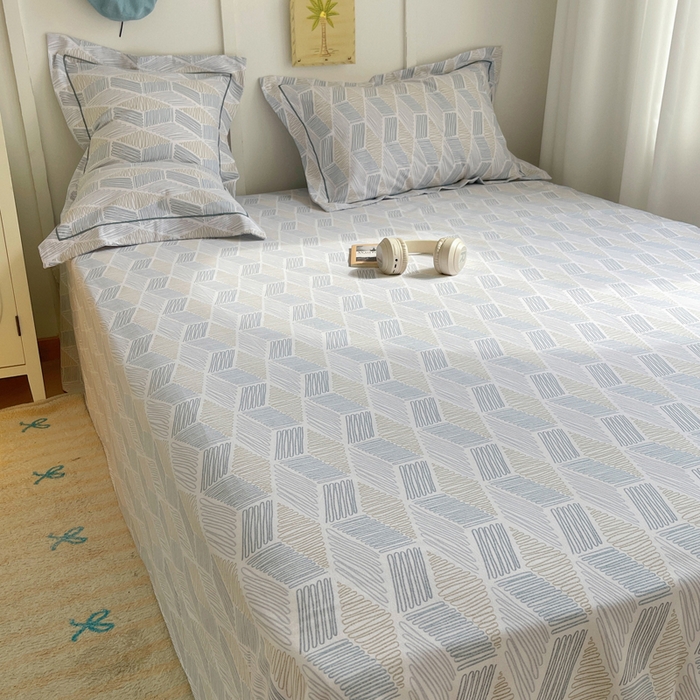 91家纺网 家纺一手货源 找家纺 XIWEN-希文家纺 2024新款全棉磨毛印花单品系列-单床单 艾伦