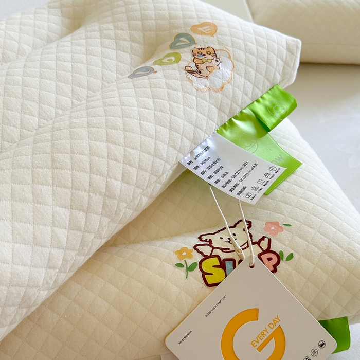 91家纺网 家纺一手货源 找家纺 （总）伟邦枕芯 2024新款双面全棉针织儿童护颈枕枕头枕芯