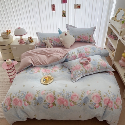 91家纺网 家纺一手货源 找家纺 （总）于果 2024新款13070全棉印花四件套