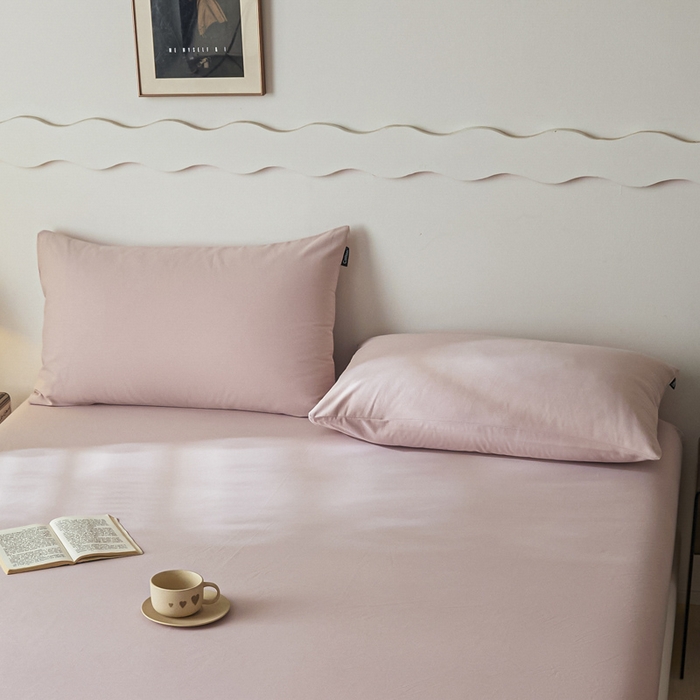 91家纺网 家纺一手货源 找家纺 涵宸家纺 2024新款全棉磨毛四件套纯厚系列-单枕套 a青紫