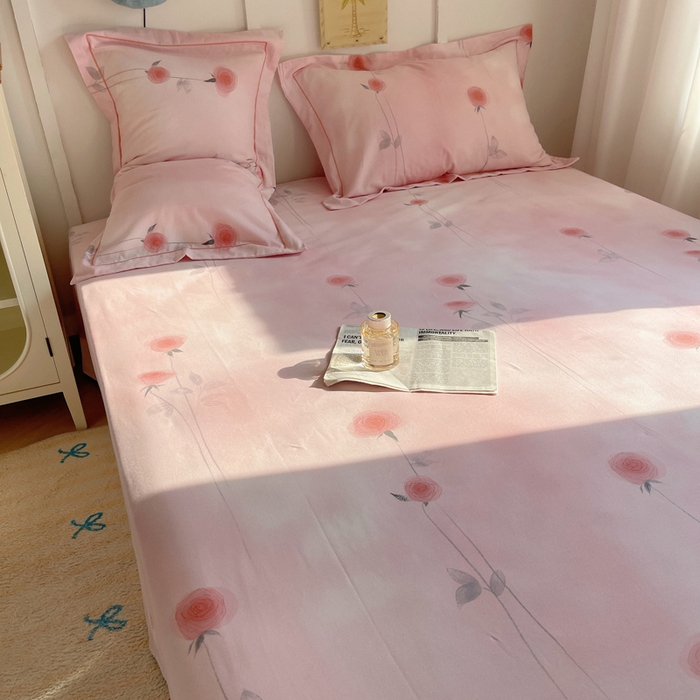 91家纺网 家纺一手货源 找家纺 XIWEN-希文家纺 2024新款全棉磨毛印花单品系列-单床单 爱意随风