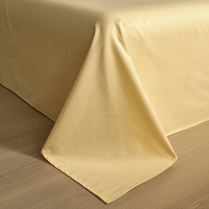 91家纺网 家纺一手货源 找家纺 涵宸家纺 2024新款全棉磨毛四件套纯厚系列（轻）-四件套 纯厚（爱琴海+黄）