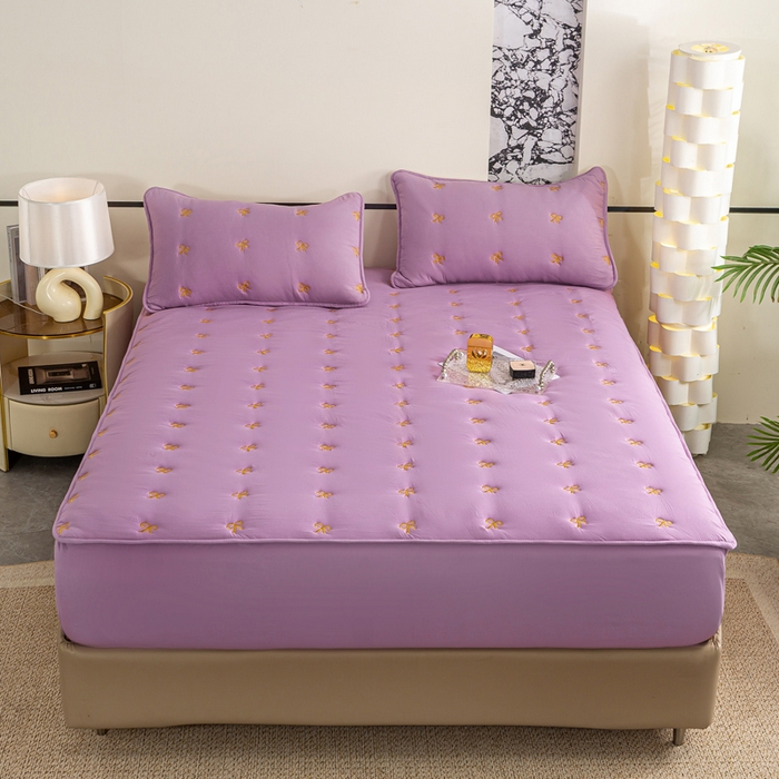 91家纺网 家纺一手货源 找家纺 （总）米柳家纺 2024新款水洗棉大豆夹棉床笠