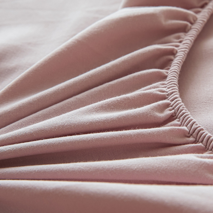 91家纺网 家纺一手货源 找家纺 涵宸家纺 2024新款全棉磨毛四件套纯厚系列-单床笠 a青紫