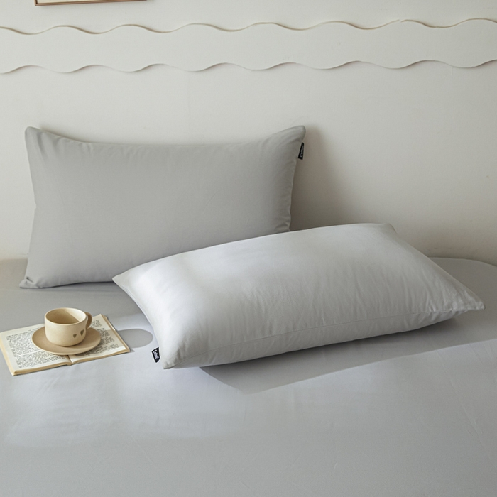 91家纺网 家纺一手货源 找家纺 涵宸家纺 2024新款全棉磨毛四件套纯厚系列-单枕套 a兰灰